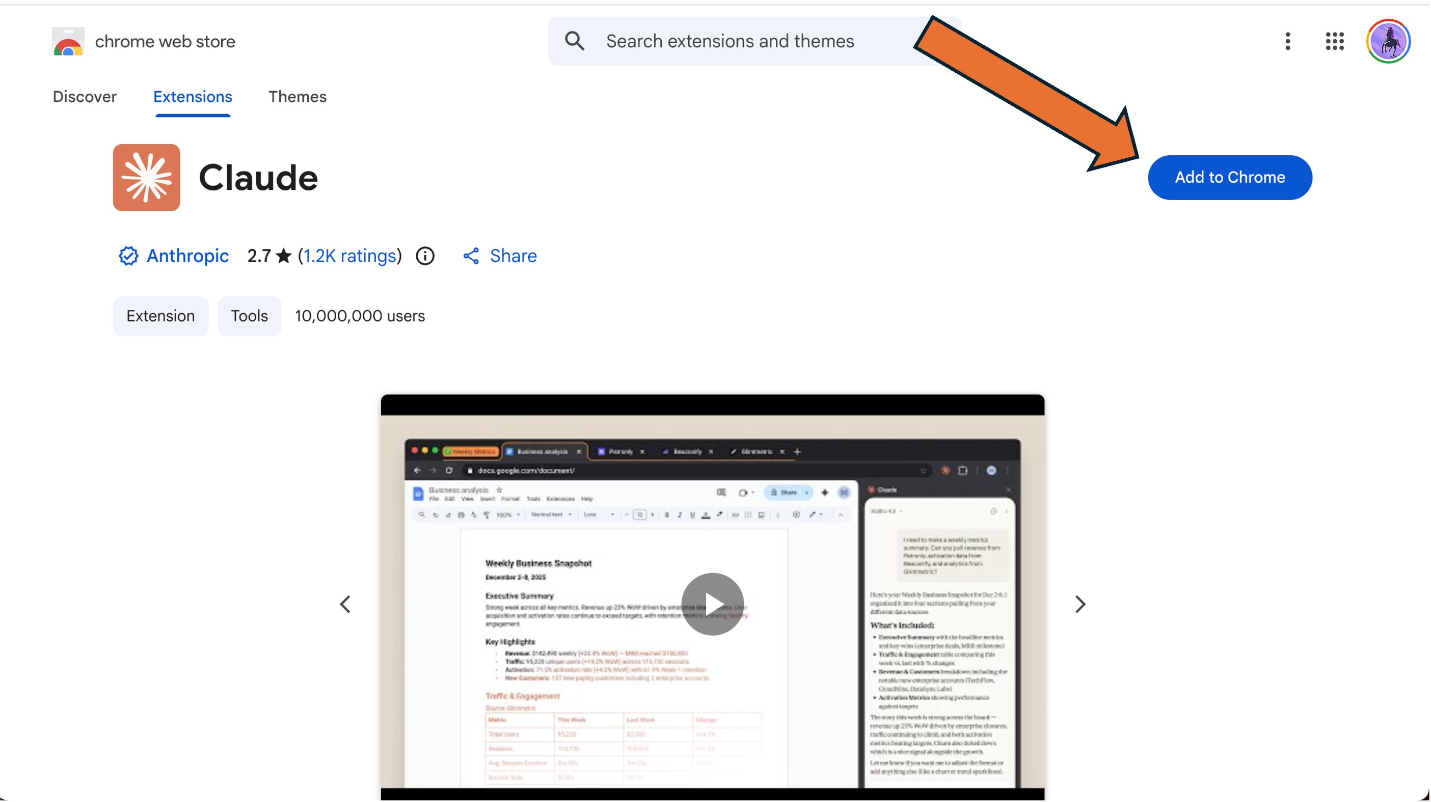 Add the Claude Chrome extension