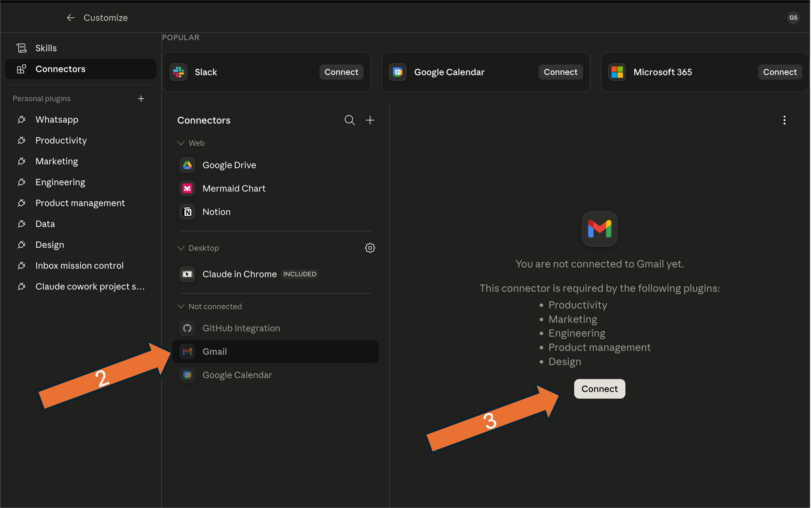 Pick Gmail and Connect